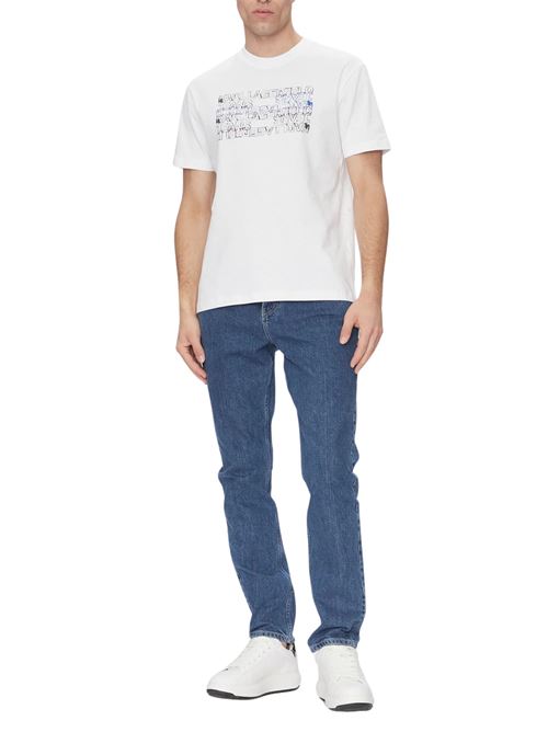T-shirt uomo bianca in cotone bio Karl Lagerfeld jeans | A2M17038100